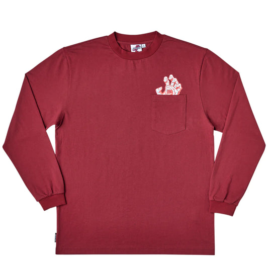Santa Cruz Decoder Hand Long Sleeve Pocket T-Shirt
