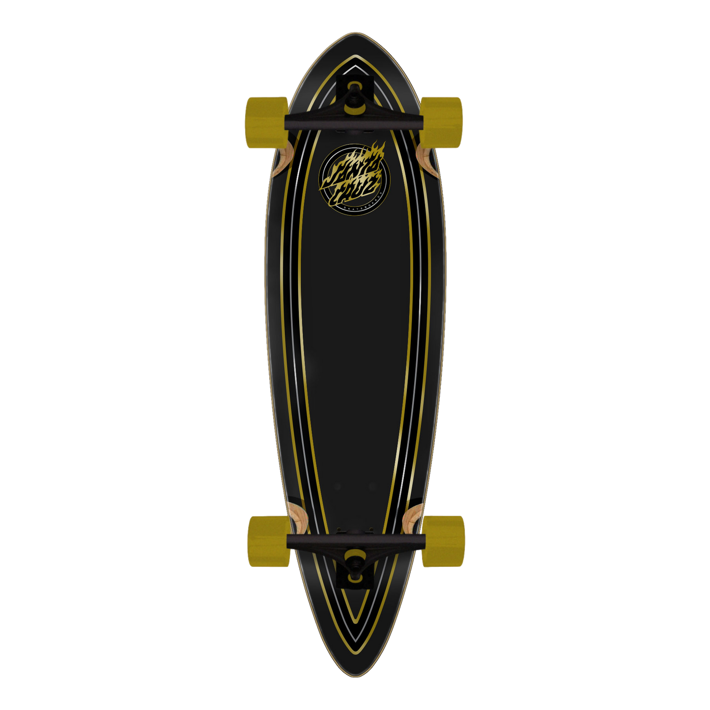 Santa Cruz Holo Flame Pintail Longboard Complete
