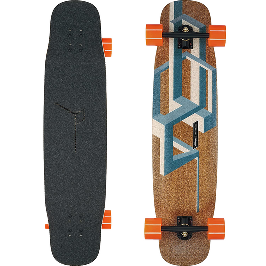 Loaded Basalt Tesseract Longboard Complete - Dark Blue, Orangatang In Heat 70mm/80a