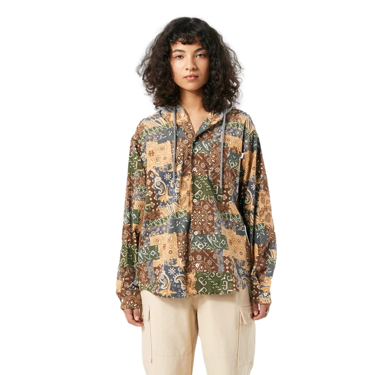 Huf Patchwork Cord Hooded Jacket