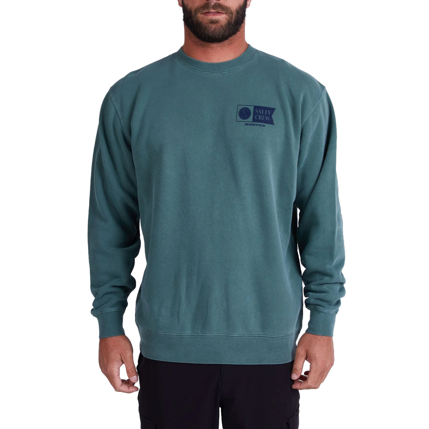 Salty Crew Alpha Overydyed Crewneck Sweatshirt