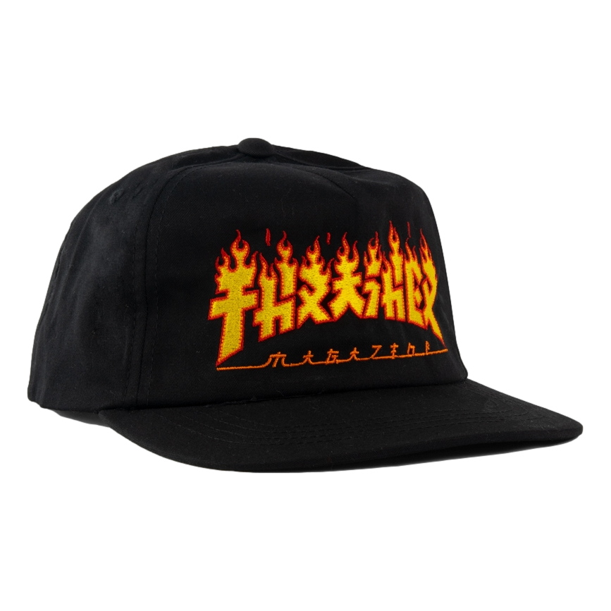 Thrasher Godzilla Flame Snapback Hat