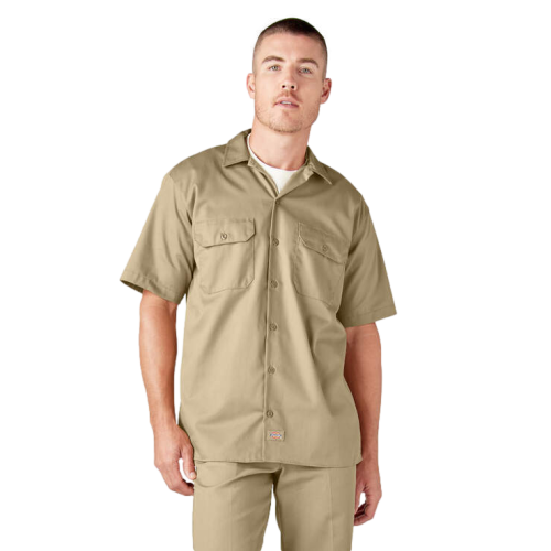 Diclies Short Sleeve Work Shirt Men's Khaki