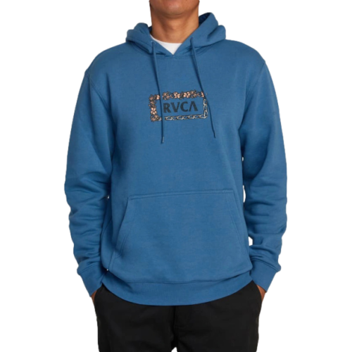 RVCA Food Chain Hoodie Blue Mens