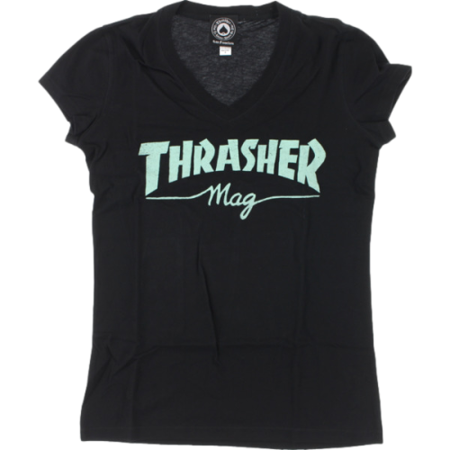 Thrasher Girl Mag Logo V-Neck Tee