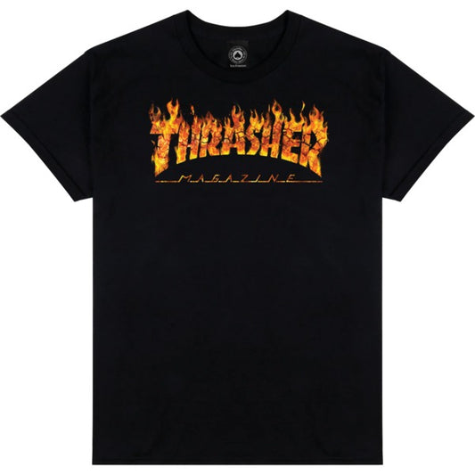 Thrasher Magazine Inferno Black Men's Short Sleeve T-Shirt Black