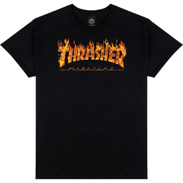 Thrasher Magazine Inferno Black Men's Short Sleeve T-Shirt Black