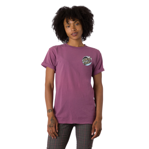 Santa Cruz Wave Dot T-Shirt Womens Purple Plum Raisin
