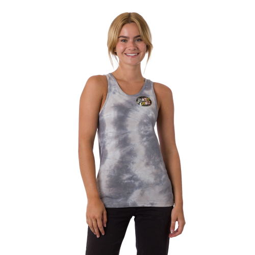 Santa Cruz DNA Dot Tank Fitted T-Shirt Womens Turquoise Marble