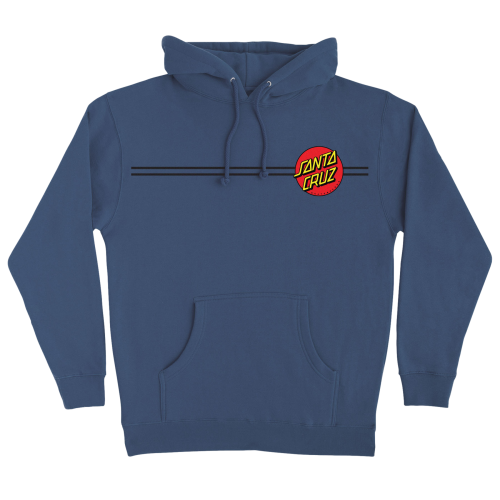 Santa Cruz Classic Dot P/O Hooded Heavyweight Sweatshirt Mens Storm Blue