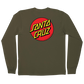 Santa Cruz Classic Dot L/S Heavyweight T-Shirt Mens Military Green