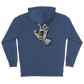 Santa Cruz Screaming Hand P/O Hooded Heavyweight Sweatshirt Storm Blue w/Grey/Gold  Mens