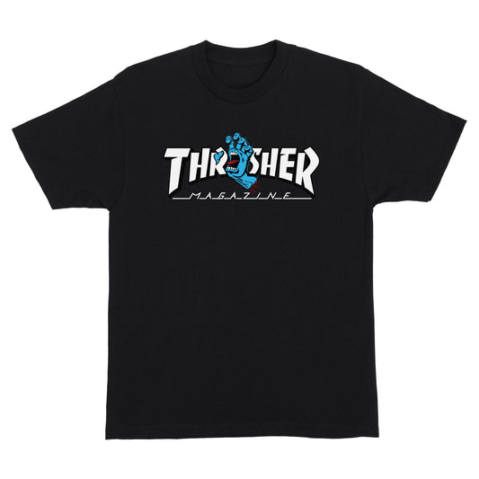 Santa Cruz X Thrasher Screaming Logo Heavyweight T-Shirt Mens Black