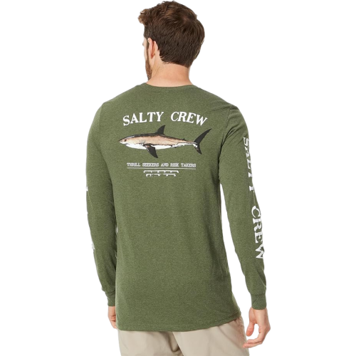 Salty Crew Bruce Long Sleeve Tee Forest Heather Men's