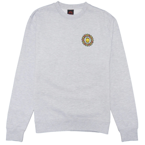 Spitfire Gonz Flower Swril Crewneck Mens Grey