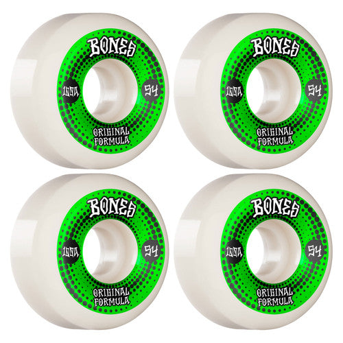 Bones Wheels Originals 100 V5 Sidecut White/Green (54mm/100a)