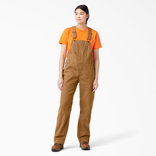 Dickies Relaxed Fit Bib Overalls Duck Brown
