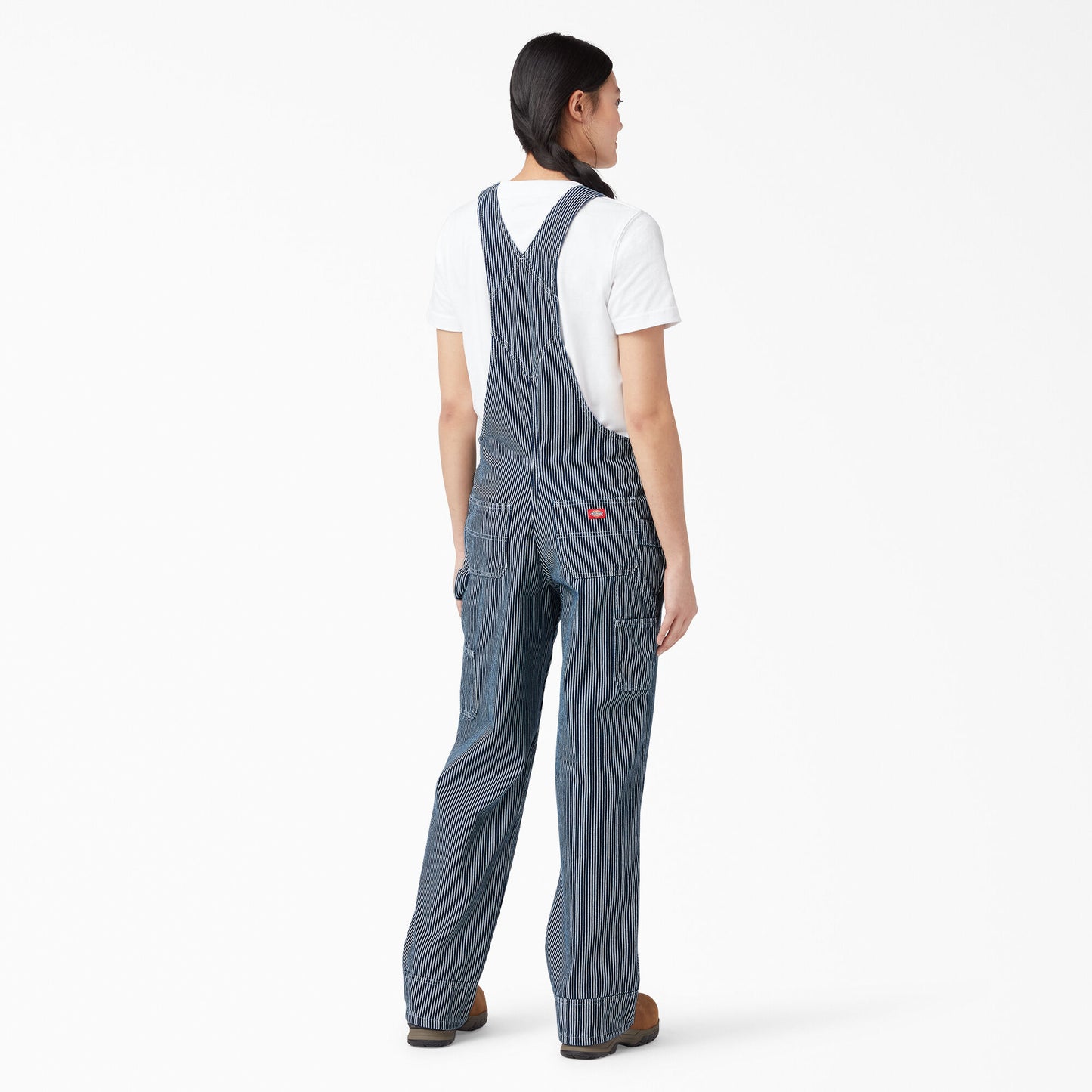 Dickies Relaxed Fit Bib Overalls Hickory Stripe