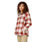 DickiesFlannel Hooded Shirt Jacket Womens Fire Brick