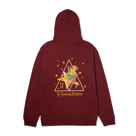 HUF x Smashing Pumpkins Infinite Star Girl Pullover Hoodie Mens Wine