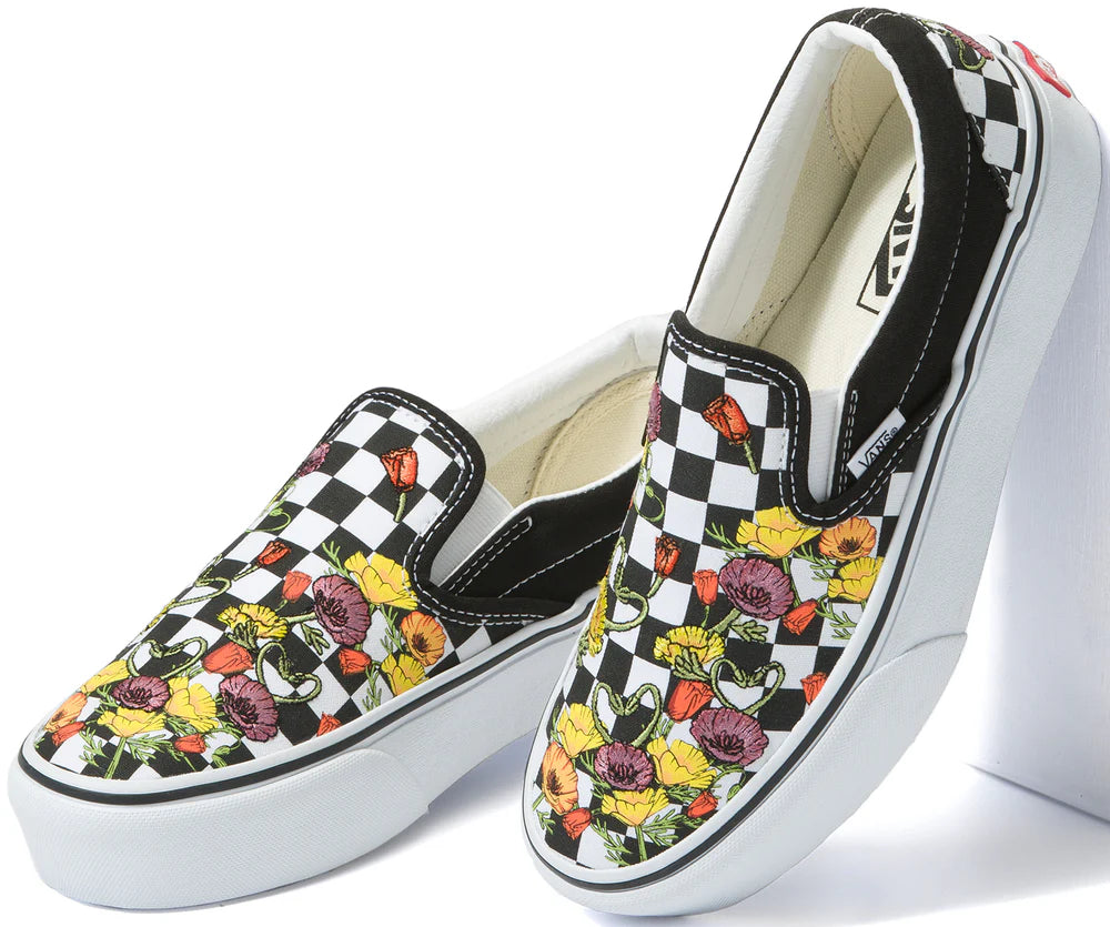 Vans Classic Slip-On Poppy Checker