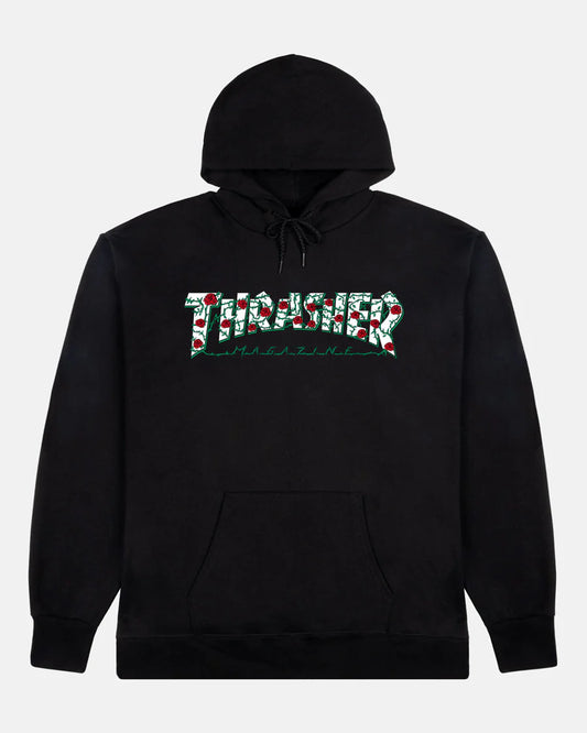 Thrasher Roses Hoodie Black