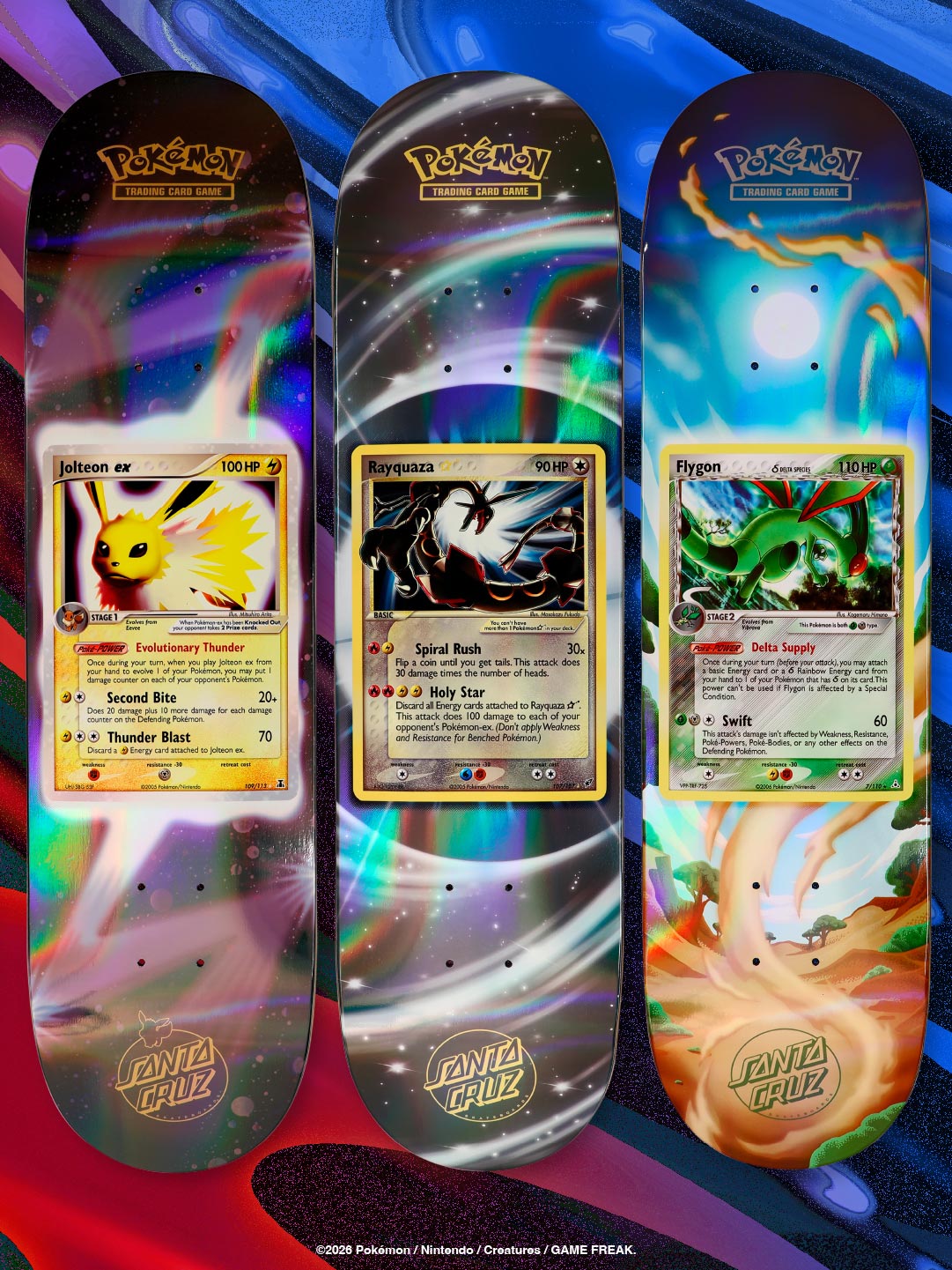 Santa Cruz X Pokemon Trading Card Game Blind Bag Skateboard Deck