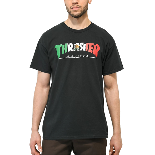 Thrasher Magazine Mexico Revista Black Men's Short Sleeve T-Shirt