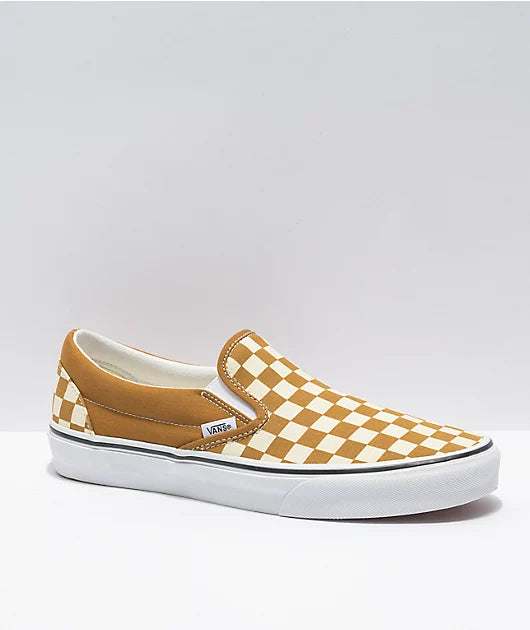 Vans Classic Slip-On Checkerboard Golden Brown