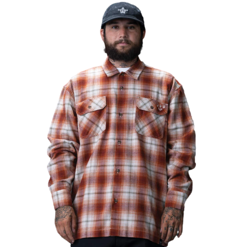 Dickies Ronnie Sandoval Brushed Flannel Shirt Men's Burnt Omber
