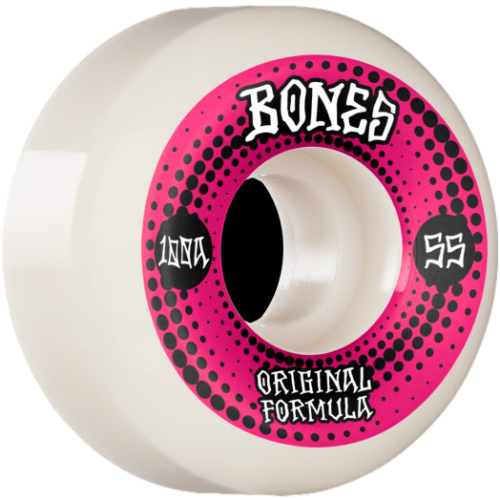 Bones Wheels Originals 100 V5 Sidecut White/Pink (55mm/100a)