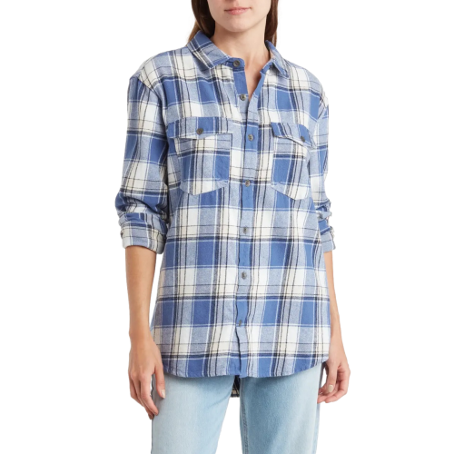 ROXY Let It Go Womens Flannel Blue