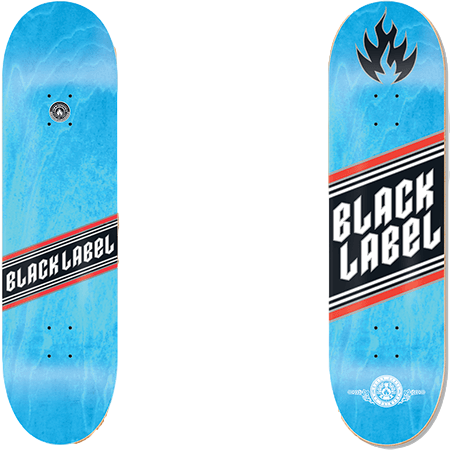 Zero Black Label Skateboard Deck Top Shelf 8.0" Light Blue