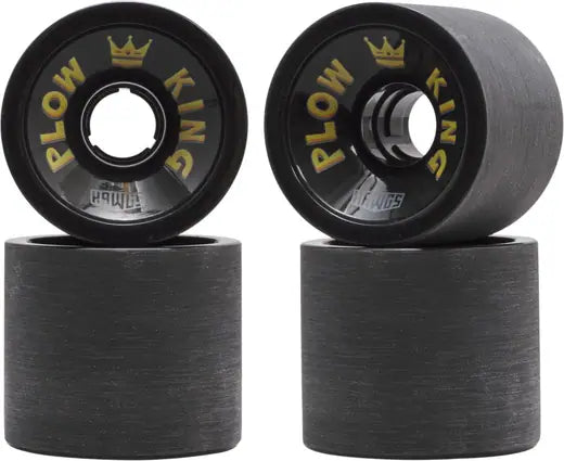 Plow King Black Skateboard Wheels - 72mm 78a (Set of 4)
