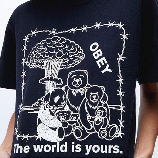 Obey The World Is Yours Cropped Tee