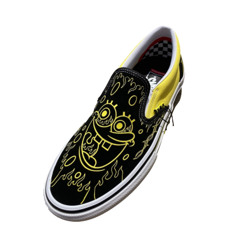 Vans Sponge Bob Gigliotti Slip On Womens Black/Yellow