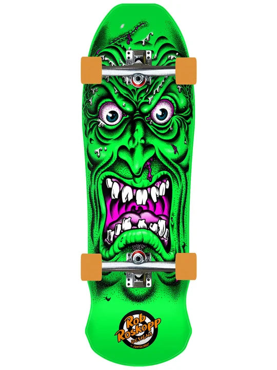 Santa Cruz Roskopp Face Green Reissue Cruiser Skateboard Complete