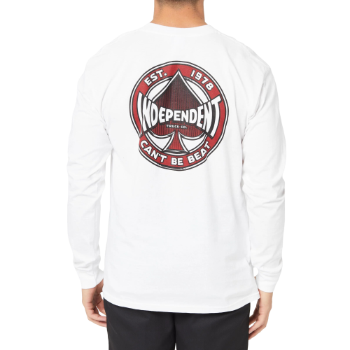 Independent Cant Be Beat White L/S TEE