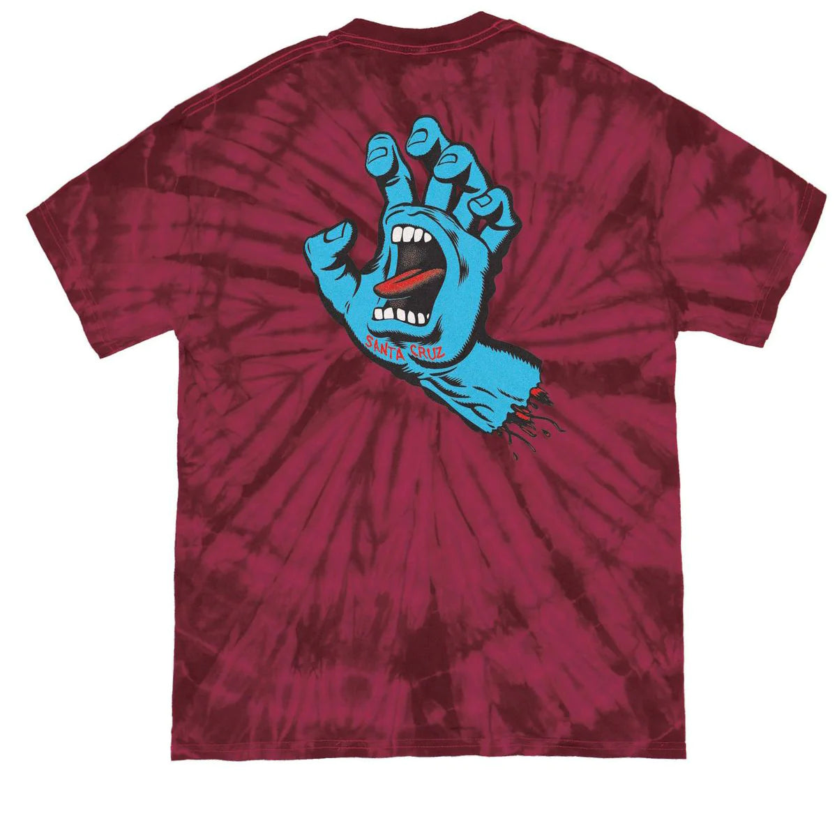 Santa Cruz Screaming Hand T-Shirt - Spider Burgundy