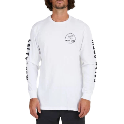 Salty Crew Lateral Line Standard L/S Tee Mens White