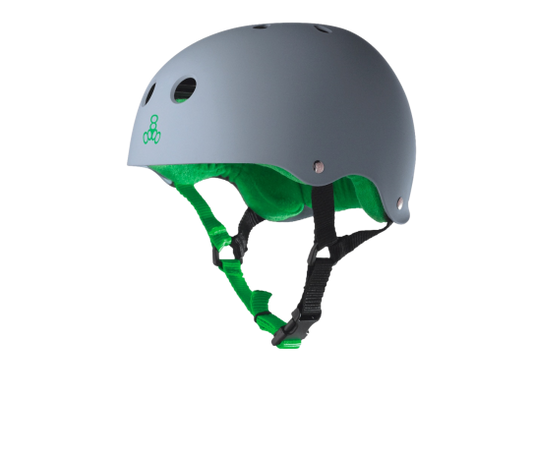 Triple 8 Sweatsaver Carbon Rubber/Green Helmet
