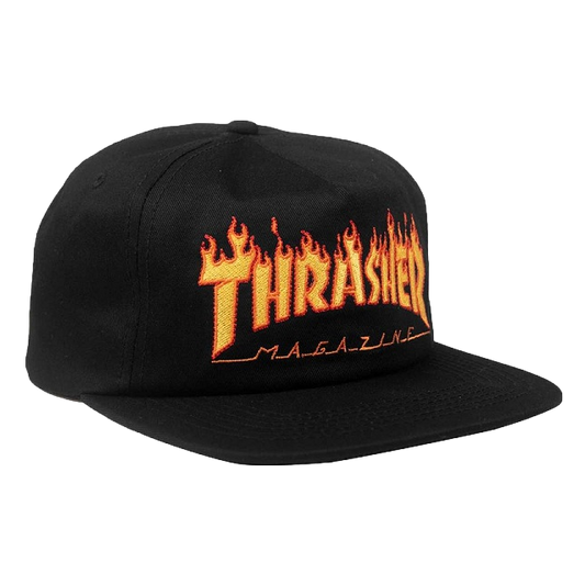 Thrasher Flame Embroidered Snapback Hat