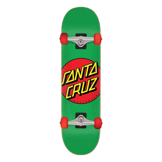 Santa Cruz Classic Dot Green Mid Skateboard Complete 7.8"